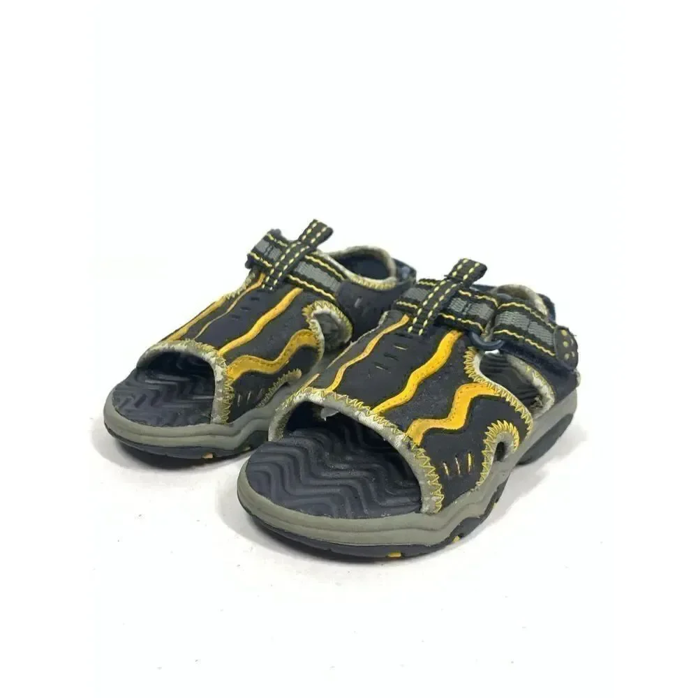 Sperry Top Sider Boys Toddler Leather Wave Sandals Size 7T Water Play Shoes